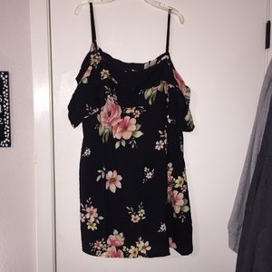 Plus Size Floral Spaghetti Strap Top